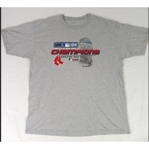 Boston Red Sox 2004 Champions MLB World Series MLB Gray T-Shirt Mens XL - Picture 1 of 7